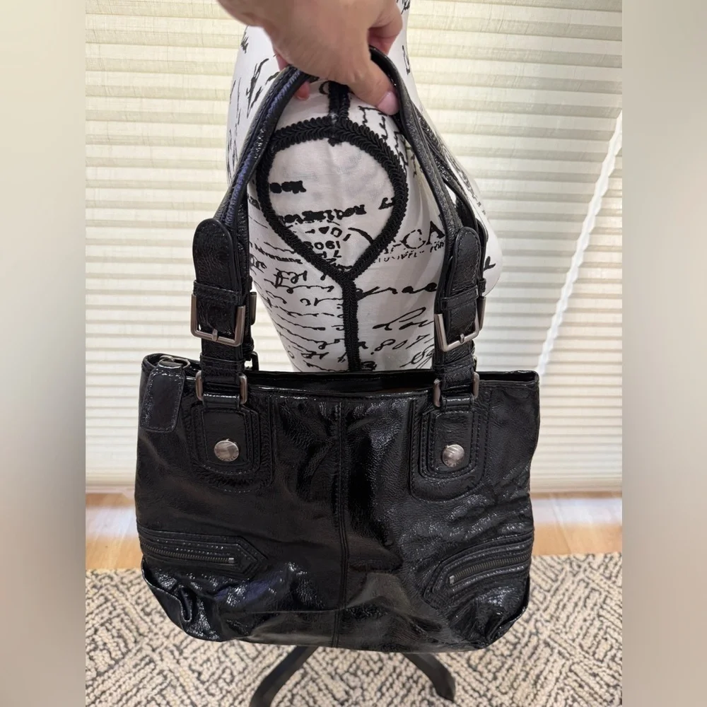Black Patent Leather Handbag